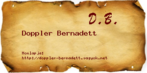 Doppler Bernadett névjegykártya
